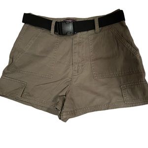 Love Revival Belted Khaki Cargo Shorts Size Small